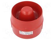 Signaller: sound; siren; 230VAC; 107dB; ES2; IP65; red; Ø105x84mm AUER SIGNAL