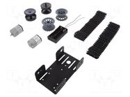 Tracked chassis; black; 193x163x60mm; 6÷12VDC; Mot.qty: 2 DFROBOT