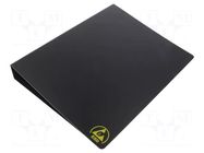 Binder; ESD; A4; 50mm; Application: for storing documents; black STATICTEC