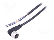Cable: for sensors/automation; M12; PIN: 3; angled; 2m; plug; CL AUTONICS