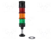 Signalling column; red/orange/green; LED; 230VAC; IP66; ABS; 70mm AUER SIGNAL