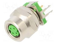 Connector: M8; female; PIN: 4; 60V; IP65,IP67; straight; socket; 4A HARTING