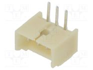 Connector: wire-board; socket; male; 1.25mm; PIN: 3; THT; 250V; 1A 