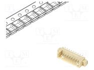 Connector: wire-board; socket; male; 1.25mm; PIN: 9; SMT; 250V; 1A ADAM TECH