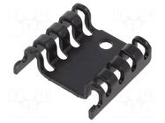 Heatsink: moulded; TO220; black; L: 7mm; W: 24mm; H: 20mm; 21K/W ALUTRONIC