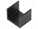 Heatsink: extruded; U; TO220; black; L: 15mm; W: 17mm; H: 13mm; 28K/W ALUTRONIC