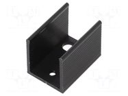 Heatsink: extruded; U; TO220; black; L: 25mm; W: 18mm; H: 20mm; 17K/W ALUTRONIC