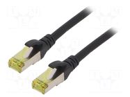 Patch cord; RJ45 plug,both sides; S/FTP; 6a; stranded; Cu; 2m; LSZH DIGITUS