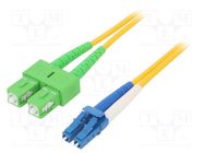 Fiber patch cord; OS2; LC/UPC,SC/APC; 1m; Optical fiber: 9/125um DIGITUS
