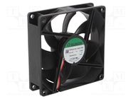 Fan: DC; axial; 12VDC; 92x92x25mm; 87.48m3/h; 34dBA; ball; 3000rpm SUNON