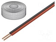 Wire; LiYz; 2x0.08mm2; 60V; Package: 5m; Cu; stranded; black,red DONAU ELEKTRONIK