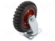Transport wheel; Ø: 160mm; W: 50mm; H: 193mm; torsional; 150kg; steel RADER