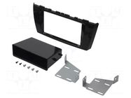 Radio frame; Mitsubishi; 2 DIN; black gloss ACV