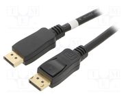 Cable; DisplayPort 1.2; DisplayPort plug,both sides; 1m; black Goobay
