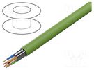 Wire; F/UTP; 4x2x26AWG; 5e; stranded; CCA; PVC; green; 100m Goobay