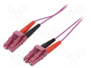Fiber patch cord; OM4; LC/UPC,both sides; 1m; LSZH; purple DIGITUS