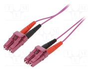 Fiber patch cord; OM4; LC/UPC,both sides; 3m; LSZH; purple 