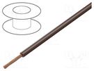 Wire; FLRYW-A; 1x1mm2; stranded; Cu; PVC; brown; 60V; 100m; Class: 5 BQ CABLE