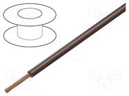 Wire; FLRYW-A; 1x1.5mm2; stranded; Cu; PVC; brown; 60V; 100m; Class: 5 BQ CABLE