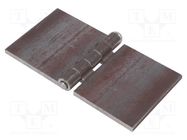 Hinge; Width: 160mm; steel; H: 80mm; without coating,for welding ELESA+GANTER