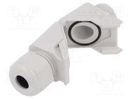 Cable gland; angular; PG9; IP68; polyamide; grey; HSK-W HUMMEL