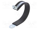 Fixing clamp; ØBundle : 60mm; W: 20mm; steel; Cover material: EPDM MPC INDUSTRIES