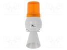 Signaller: lighting-sound; 230÷240VAC; bulb BA15D; orange; IP43 AUER SIGNAL