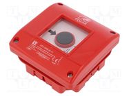 Safety switch: fire warning hand switch; OP1; NC + NO; IP65; ABS SPAMEL