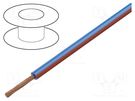 Wire; FLRY-B; 1x0.5mm2; stranded; Cu; PVC; blue-red; 60V; Class: 5 BQ CABLE