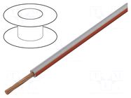 Wire; FLRY-B; 1x0.35mm2; stranded; Cu; PVC; red-grey; 60V; 100m BQ CABLE
