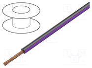 Wire; FLRY-B; 1x0.75mm2; stranded; Cu; PVC; black-violet; 60V BQ CABLE