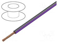 Wire; FLRY-B; 1x0.75mm2; stranded; Cu; PVC; black-violet; 60V; 100m BQ CABLE