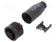 Connector: circular; plug; female; PIN: 7; 250V; unshielded; 10A BINDER