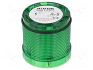 Module: light signaller; green; LED; 24VDC; 24VAC; IP65; Ø70x65.5mm SIEMENS