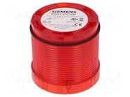 Module: light signaller; red; LED; 24VDC; 24VAC; IP65; Ø70x65.5mm SIEMENS