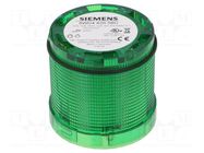 Module: light signaller; green; LED; 24VDC; 24VAC; IP65; Ø70x65.5mm SIEMENS