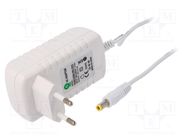 Power supply: switching; mains,plug; 12VDC; 2A; 24W; Plug: EU; white POS