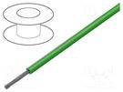 Wire; HookUp Wire; stranded; Cu; 26AWG; PTFE; green; 600V; 30.5m ALPHA WIRE
