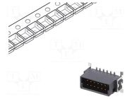 Connector: PCB to PCB; male; PIN: 12; 1.27mm; -55÷125°C; UL94V-0 ADAM TECH