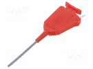 Clip-on probe; pincers type; 1A; 60VDC; red; Grip capac: max.0.6mm ELECTRO-PJP
