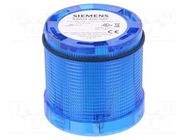 Module: light signaller; blue; LED; 24VDC; 24VAC; IP65; Ø70x65.5mm SIEMENS