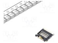 Connector: for cards; microSD; push-pull,top board mount; SMT 