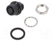 Connector: circular; push-pull; socket; PIN: 6; 2A; HR30; soldering HIROSE