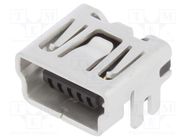Socket; USB B mini; UX; on PCBs; SMT,THT; PIN: 5; horizontal HIROSE