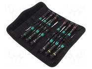 Kit: screwdrivers; precision; Kind of handle: Kraftform Micro® WERA