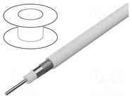 Wire: coaxial; wire; CCS; PVC; white; 25m; Øcable: 4.8mm GOOBAY