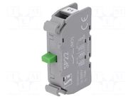 Contact block; 22mm; NO; 2.5A/230VAC; 4A/24VDC; SP22; front fixing SPAMEL