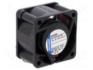 Fan: DC; axial; 12VDC; 40x40x25mm; 22m3/h; 41dBA; 11700rpm EBM-PAPST