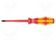 Screwdriver; insulated,slim; Phillips; PH2; Blade length: 100mm WERA