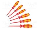 Kit: screwdrivers; insulated; 1kVAC; Torx®; Kraftform-100 VDE WERA